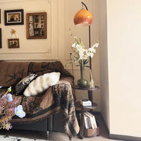 Floor lamp, antique bedroom bedside table, integrated grapefruit lamp, ambient coffee table next to the sofa in the living room