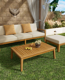 GRENADA L Shape 3pcs Acacia Sectional Patio Sofa Set