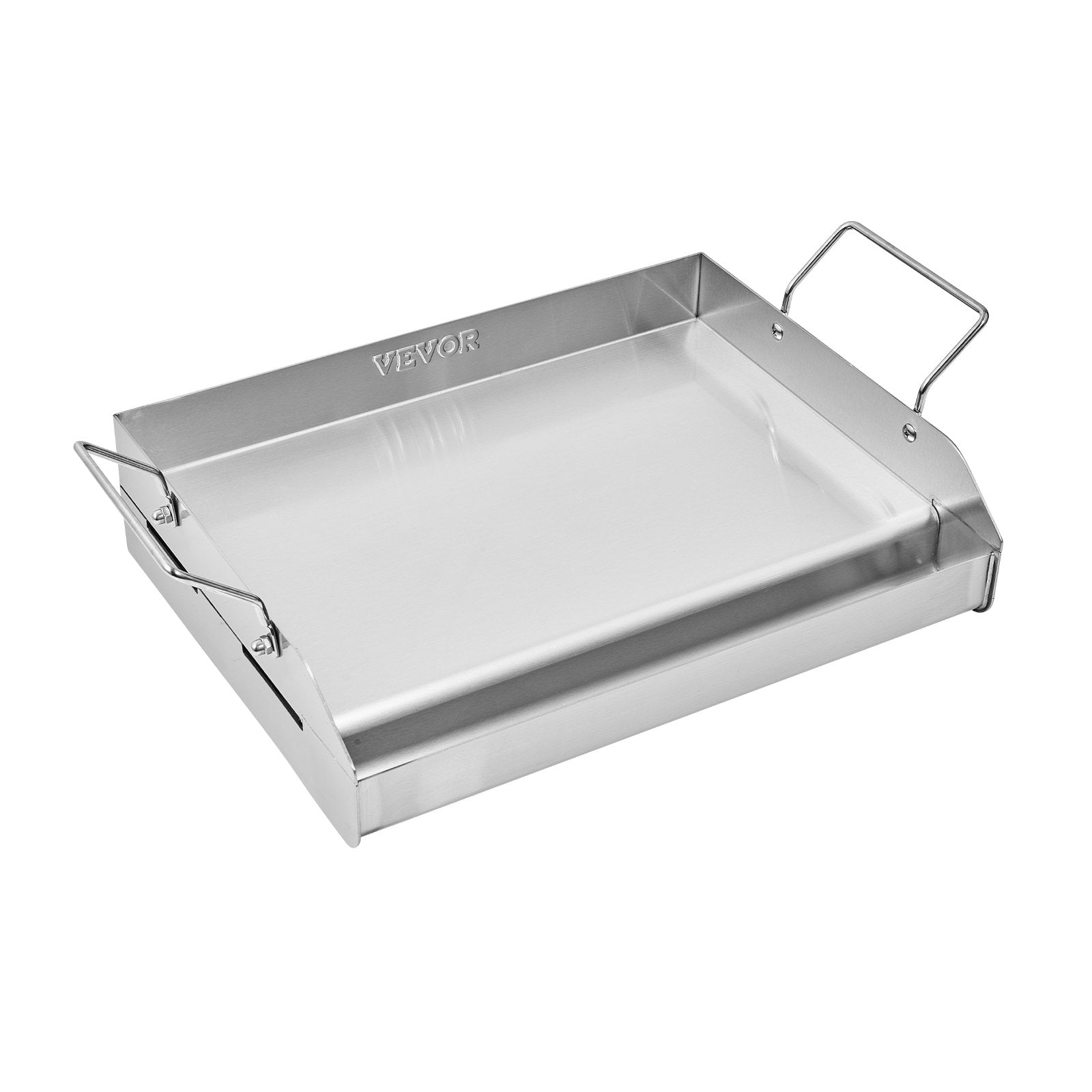 17x13 In Flat Top Griddle Stainless Steel Universal BBQ Grill Pan Cookware