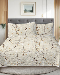 3pcs Minimalist Tree Branch Patterned Blankets Suitable For All Seasons, Including Flower And Autumn Leaf Bedding Sets With 2 Pillowcases, Suitable For Children And Adults