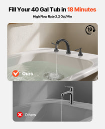 Roman Tub Faucet, 3 Hole Waterfall Bathtub Faucet, Gooseneck Bath Tubs Faucets Set With 2 Handles, Roman Tub Faucets Deck Mount For Pet Washing, Adult Bathing, Bronze, Temperature Control