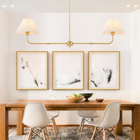 Farmhouse Black Chandelier, 5-Light Fabric Chandelier