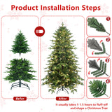 PVC Christmas Tree, Christmas Decorations, Green, With Lights - CJDS - CC