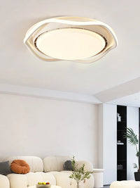 2026 New Smart Silent LED Ceiling Fan Light: Modern Minimalist Round Design, for Bedroom (Bladeless)