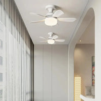 E27 E26 Base LED Home-use Ceiling Fan Light with Wireless Remote Smart Quiet Indoor LED Fan Lamps  for Room Office Study Kitchen