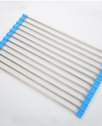 Folding Kitchen Drain Sink Rack Stainless Steel