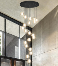 236'' Long Large Crystal Chandeliers LED Chandeliers for High Ceiling Handing Light Fixture for Entrance Hallway Foyer Staircase Lobby Gold