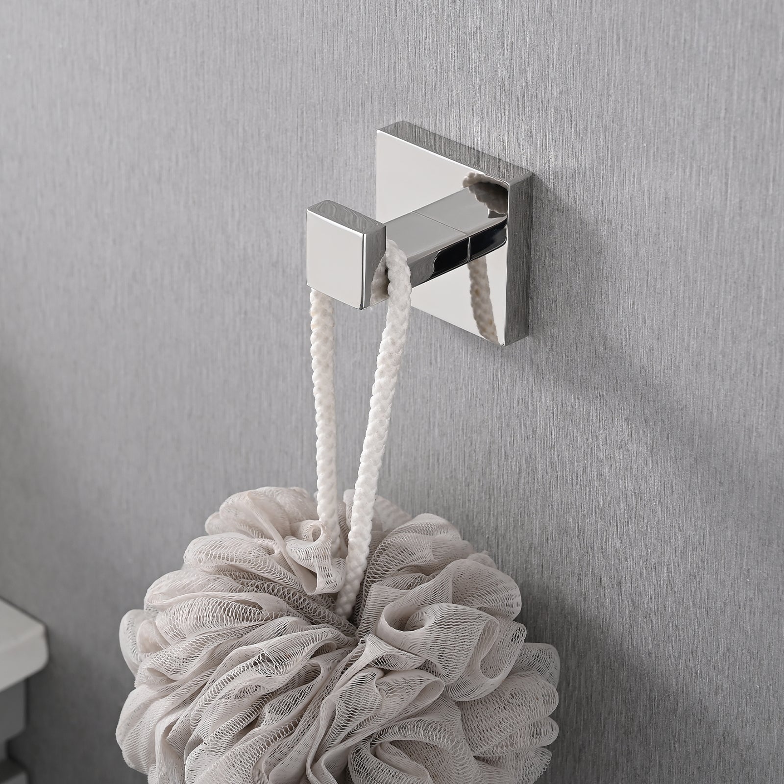 5-Piece SUS304 Bathroom Set Towel Bar  Ring Hooks  TP Holder, Brushed Finish