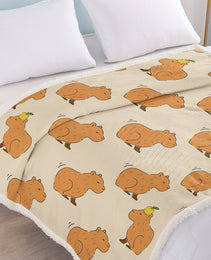 Capybaras Blanket Gift For Girls Boys Kids Animals Lovers Soft Blankets Cutes Capybara Cozy Throws, Capybaras Blanket For Couch Sofa Bedroom Camping Travel