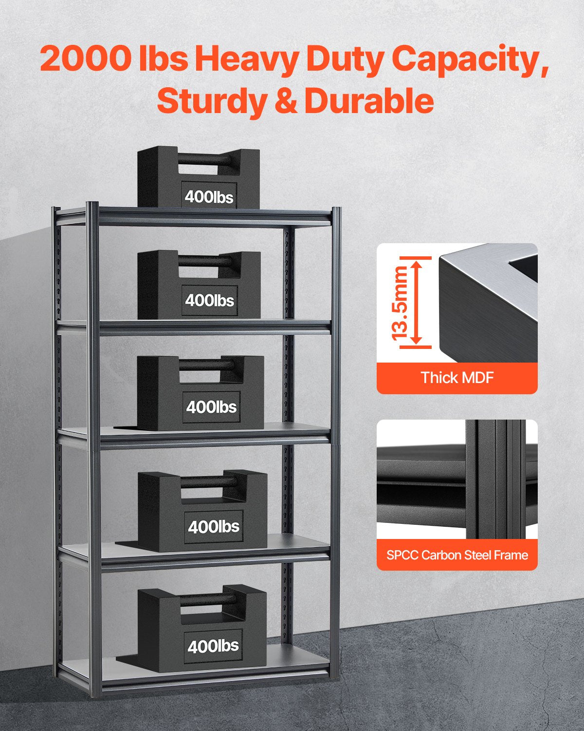 Storage Shelves  5-tier Garage Storage Shelving