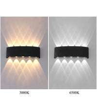 Up and Down LED Wall Lamp Waterproof Interior Wall Light For Bedroom Living Room Corridor Indoor Outdoor Lighting