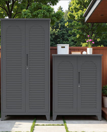 47'' Tall Metal Tool Storage Cabinet, With Ample Storage Space For Garage,Warehouse,Garden,Office, Living Room,Bathroom,Utility Room Slate