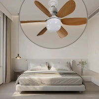 Home E26 E27 LED Ceiling Fan Light Wireless Remote Control with Stepless Dimming Night Lights Smart Fan for Room Office Study