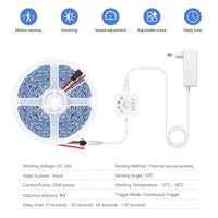 WS2811 Horse Race Chase LED Strip Light Motion Sensor Staircase Night Led Tape Diode Flexible Ribbon For Room Ceiling Decoration
