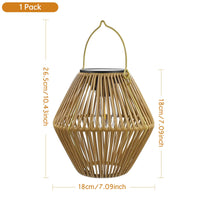 Solar Lantern Outdoor Solar Lanterns Waterproof for Outside Hanging Woven Lantern Boho Lamp Lights Decoration for Garden Yard