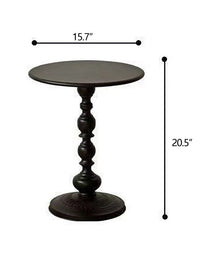 Metal Round Side Table Vintage End Table Small Accent Pedestal Table Nightstand