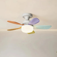 E27 E26 Base LED Home-use Ceiling Fan Light with Wireless Remote Smart Quiet Indoor LED Fan Lamps  for Room Office Study Kitchen