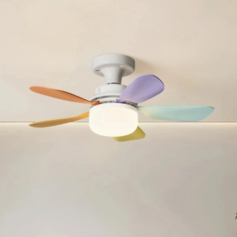 E27 E26 Base LED Home-use Ceiling Fan Light with Wireless Remote Smart Quiet Indoor LED Fan Lamps  for Room Office Study Kitchen