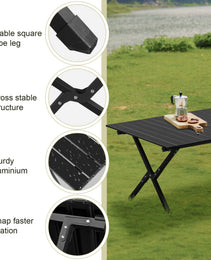 86cm Carbon Steel Camping Table Multifunctional Picnic Table Portable Table Folding Table