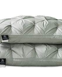 A Pair Of Feather Pillows And White Goose Single Neck Guards