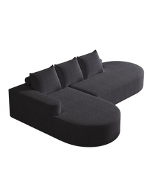 Modern Curved Sofa ,Chenille Upholstered Sectional Sofa Couch Set,Modular 108.5 L Shaped Sectional Living Room Sofa Set With 3 Pillows,Free Combination Sofa Couch For Living Room,Bedroom