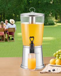 Drink Dispenser 2.1 Gal Beverage Dispenser For Parties With Spigot Ice Chamber