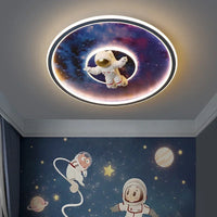 Modern Led Chandelier Light For Children's room Bedroom study Kids Baby Blue Cartoon Astronaut Ceiling Lamp Decor Light Fixtures