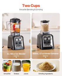 68 Oz 1400W Blender For Smoothies Food Processing Blender For Kitchen