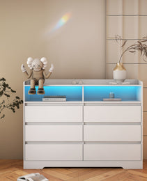 6-drawer Vanity With LED Lights - CJDS