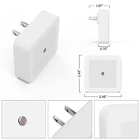 6-Pack Plastic Compact 0.5W Ultra-Energy-Saving Smart LED Night Lamps, Auto Sensor Dusk-To-Dawn Warm Plug-In, Auto-On/Off Nursery-Friendly Hands-Free Home Accessory, 6Pack Whole-Home Lights for Bedroom Decorative Atmosphere Lighting