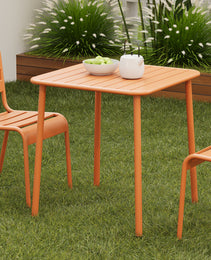 Sera Square Table Outdoor  Red Courtyard Table Villa Open Air Dining Table Waterproof Table Retro American Modern Simple Balcony Table Coffee Table