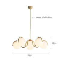 Modern Creative LED Ceiling Chandelier Lamp Design Round Glass Suspension Pendant Light Home Decor Items for Living Room Bedroom
