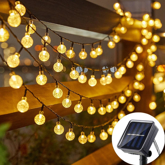 LED String Light Solar Fairy Lights 5m 20LED Warm Light Waterproof Outdoor Garden Wedding Decoration Christmas Lamp
