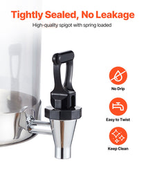 Drink Dispenser 2.1 Gal Beverage Dispenser For Parties With Spigot Tray