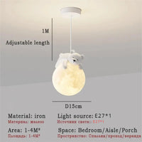 Creative Cartoon Animals LED Hanging Chandelier for Living Room Kid’s Bedroom Bedside Lamps Home-appliance Decor Pendant Lights