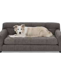 Soft And Comfortable Pet Sofa With Backrest And Armrests, Suitable For Modern Rectangular Pet Sofas For Small And Medium-sized Dogs,-dark Gray