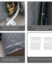 9.2' x 7.9' Garden Garage Storage Tent