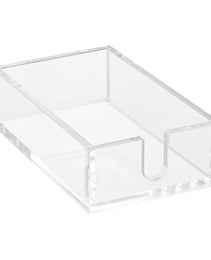 Acrylic Napkin Holder, 9.1 X 5.5 X 2.6 Inch, Clear Bathroom Guest Towel Storage Tray With U-Shaped Opening, Disposable Paper Towel Holder For Bathroom Kitchen Parties Weddings & Various Events