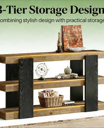 Versatile Side Table,Console Table,3-Tier Sofa Table,Entryway Table