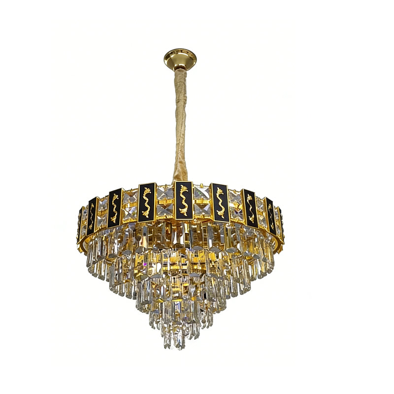 Rosaline 6-12-Light E14 Indoor Crystal and Iron Chandelier