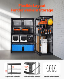 Storage Shelves 5 Tier Adjustable Heavy Duty Garage Shelving Units 3000 Lbs