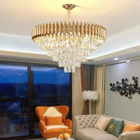 Luxury Crystal Ceiling Chandelier Lighting Modern Living Room Lights Lustre Indoor Bedroom Home Decor Led Hanging Pendant Lamp