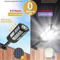 Solar LED Light Super Bright Outdoor Solar Lamp of Motion Sensor 3 Modes Energy Saving Waterproof IP65 Solar Garden Wall Lantern