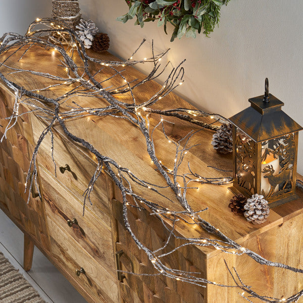 18 Foot Paper Flower Wreath With LED Lights - CJDS