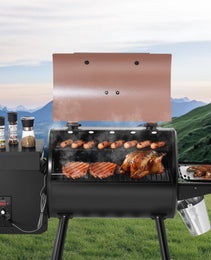 Wood Pellet Grill Smoker Outdoor Electric BBQ Grills 456 Sq.in Cook Area