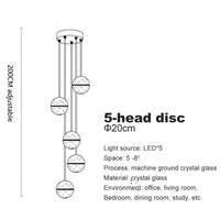 Spiral Staircase Living Room Chandeliers Crystal Ball Led Ceiling Light Lustre Chandelier Modern 2026 Decoration Bedroom Dining
