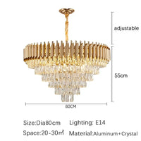 Luxury Crystal Ceiling Chandelier Lighting Modern Living Room Lights Lustre Indoor Bedroom Home Decor Led Hanging Pendant Lamp