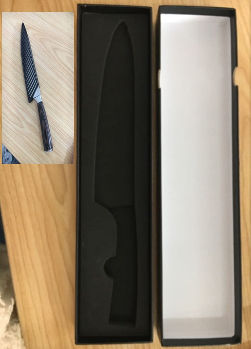 8-Inch Slicing Chef Knife – 7Cr17 Stainless Steel Multipurpose Cooking Knife with Wooden Handle