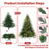 PVC Christmas Tree, Christmas Decorations, Green, With Lights - CJDS - CC