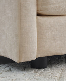 2 - Piece Living Room Set , 2 Pieces Upholstered Loveseat And Couch For Home Office Lounge,  Sofa Set Of 2, 2-Piece 2-2 Seat Couch Set For Living Room ,Beige Chenille